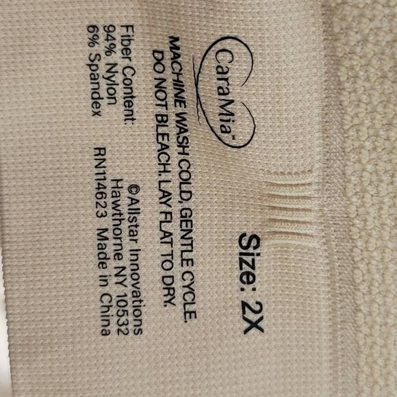 CARA Mia Full-Figure Plus-Size Seamless Wire-free Lift Support Bra.Beige 2X - Picture 3 of 3